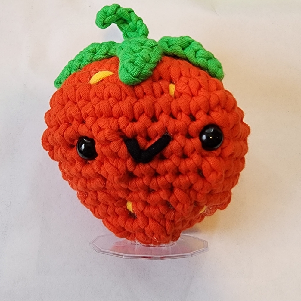 Strawberry Decor - Handmade Crochet Summer Home Accent